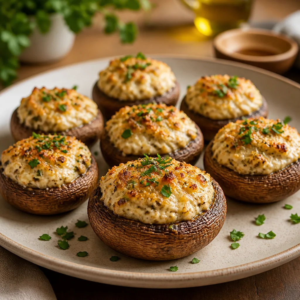 Quick and Delicious 15-Minute Air Fryer Garlic Herb Stuffed Mushrooms
