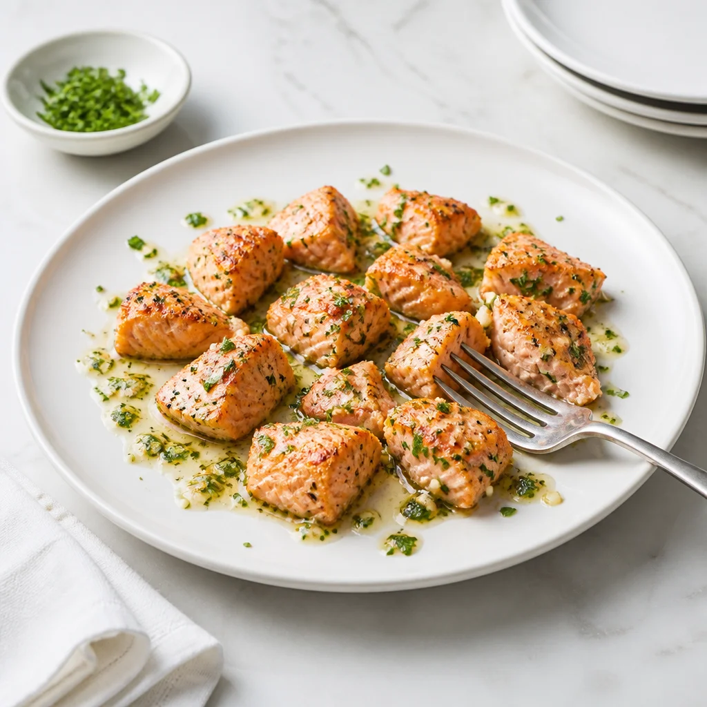Quick & Tasty 10-Minute Air Fryer Garlic Butter Salmon Bites